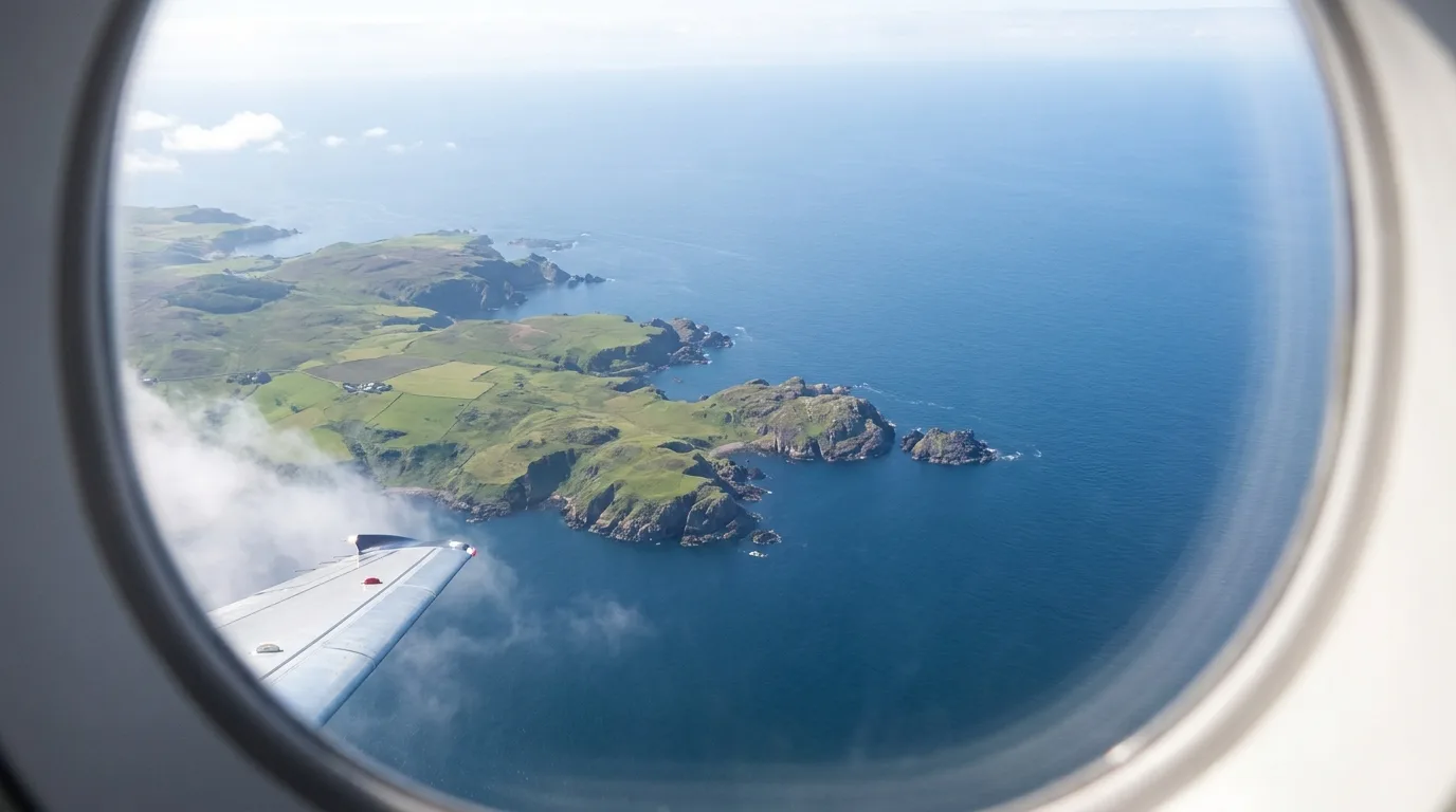 The Scottish coast seen from the air