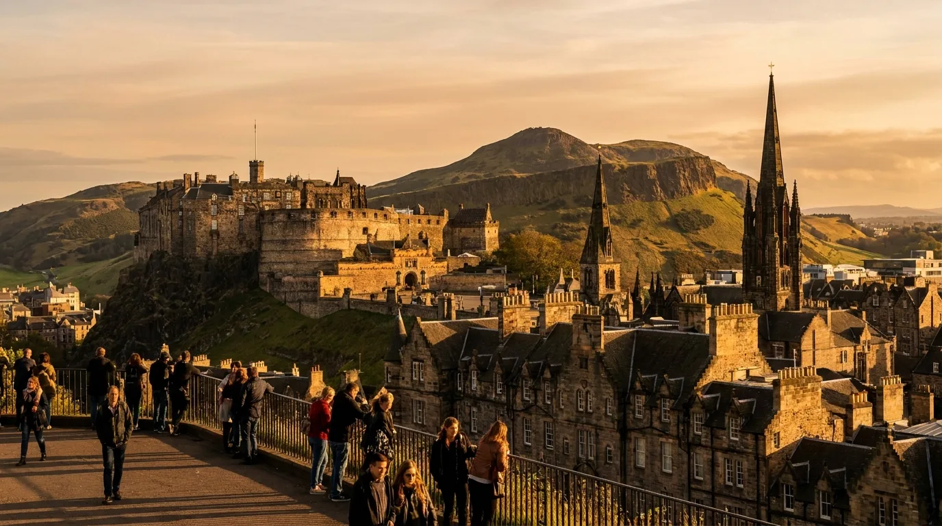The Edinburgh skyline and castle