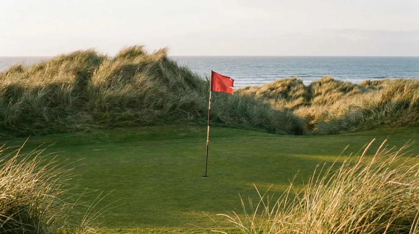 A classic Scottish links fairway among the dunes