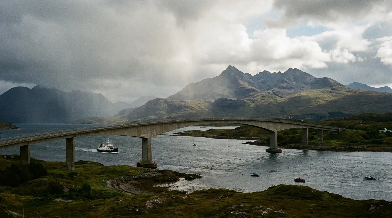 The Skye Bridge and the Cuillin beyond