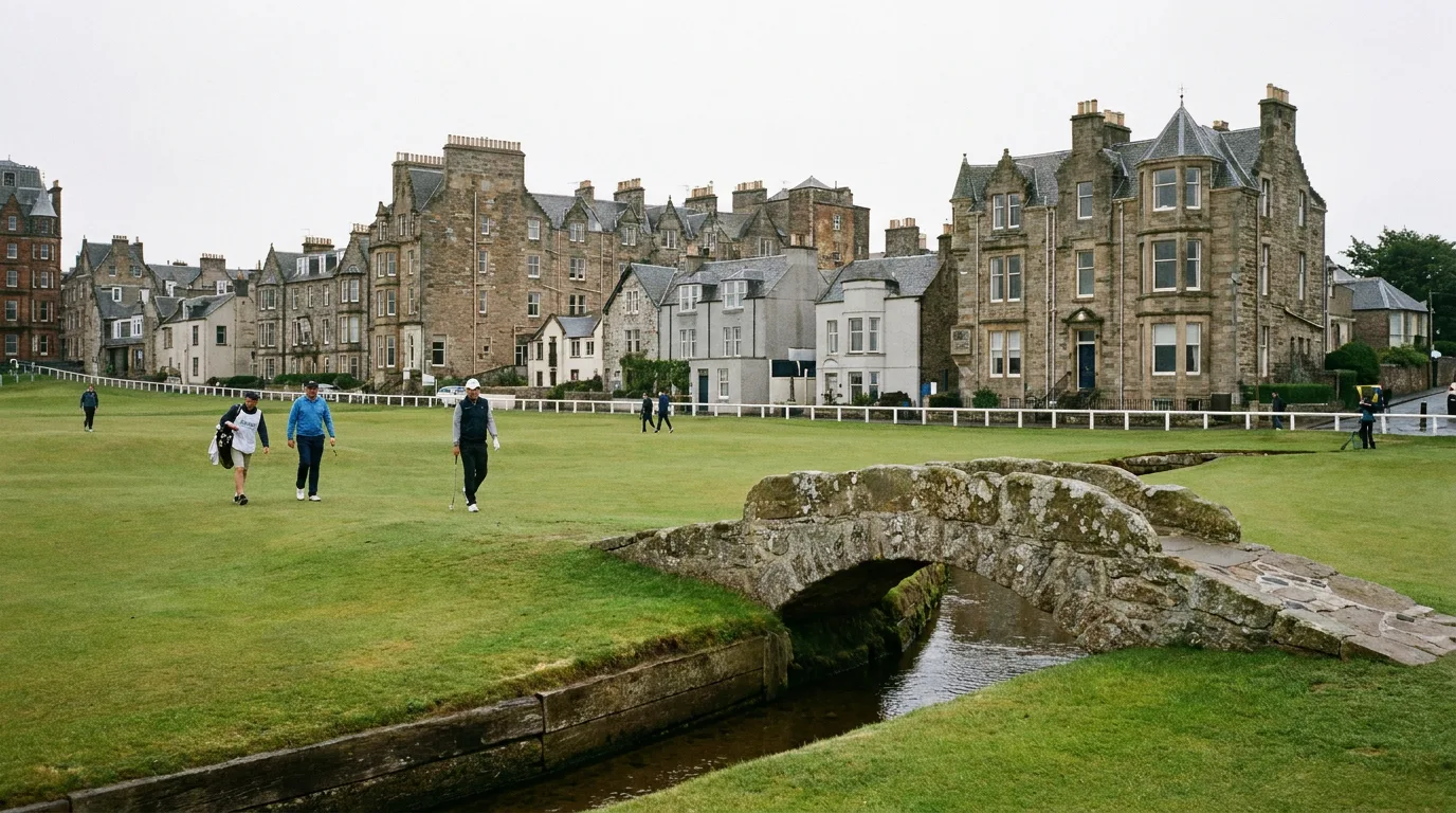 The Old Course and town of St Andrews
