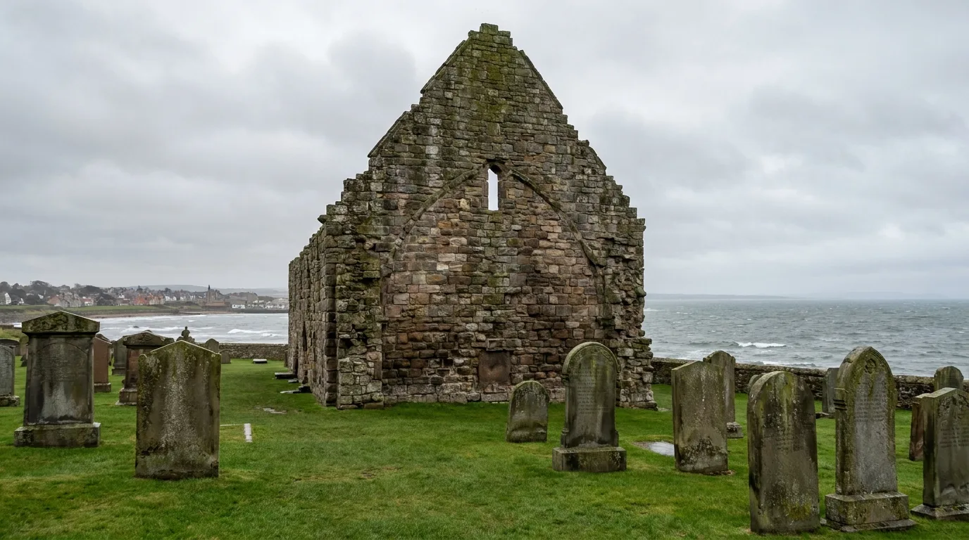 The cathedral ruins and coast at St Andrews