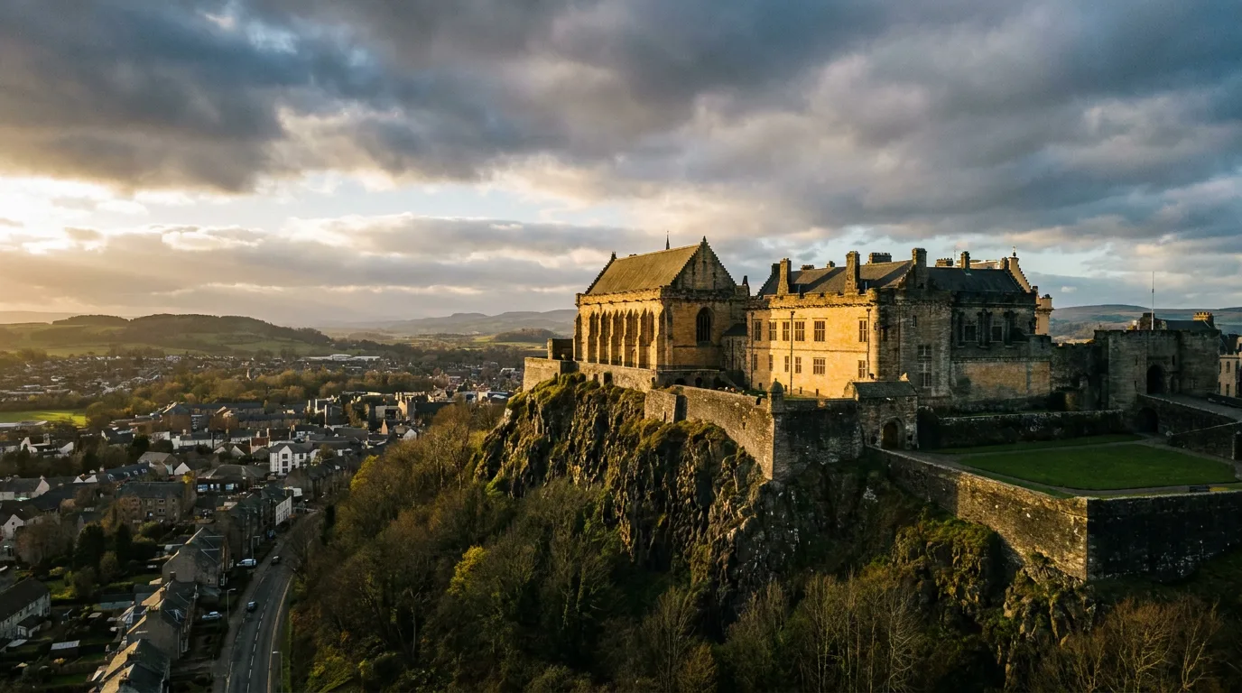 Stirling Castle on its crag above the town